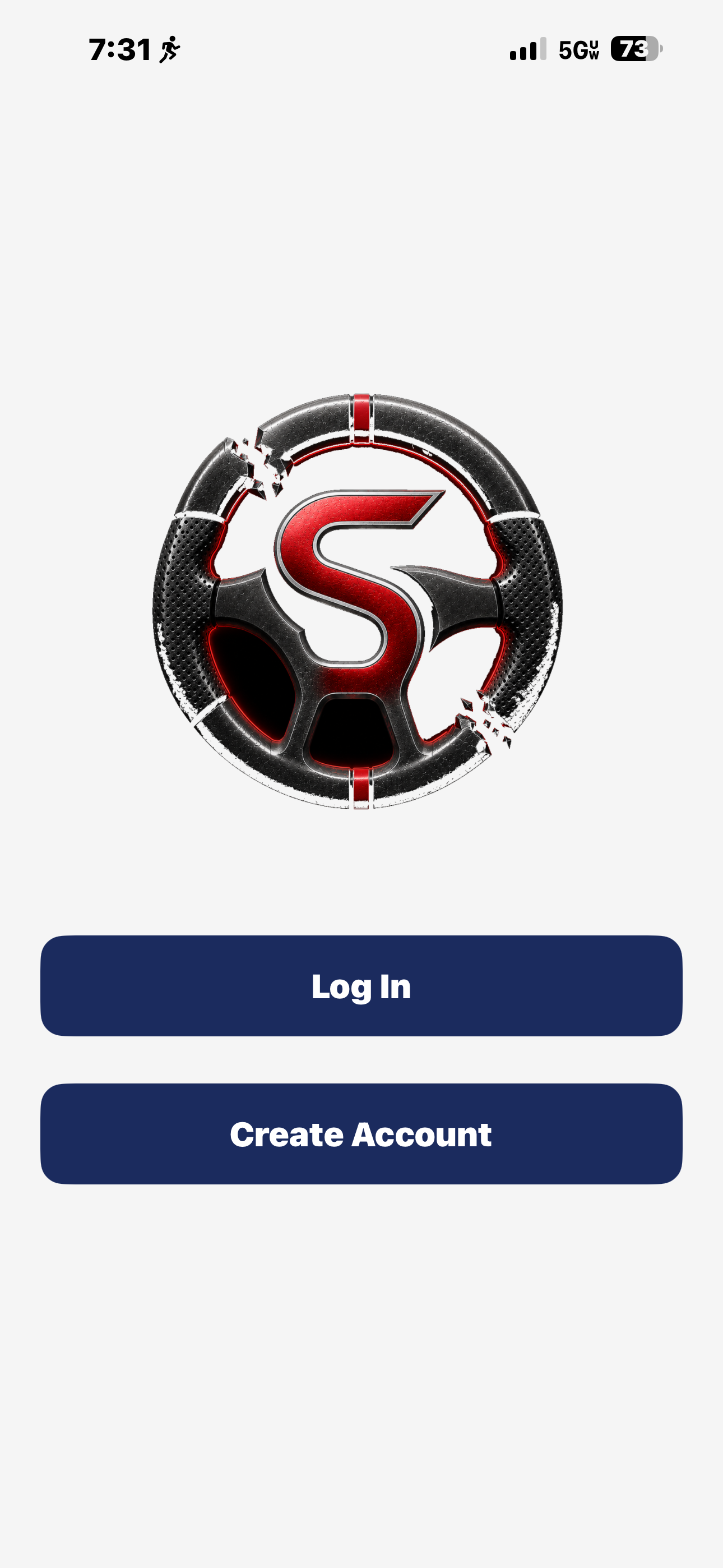 iOS Create Account screen with SMS consent checkbox